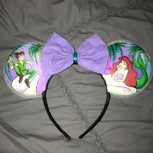 NWOT Handpainted Disney Ariel/Peter Pan Mouse Ears